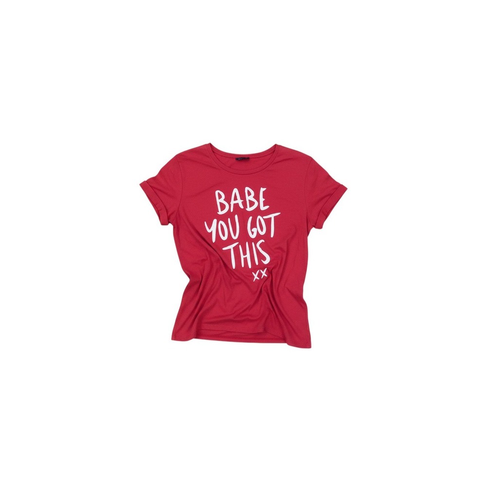 rue21 Graphic Tee Womens Large Red Babe You Got This Short Sleeve T-Shirt